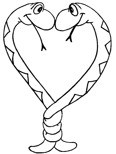 Anacondas in love coloring book